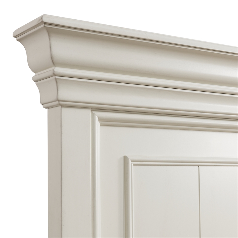 Bowery Hill Wood White Queen Platform Storage 4PC Bedroom Set