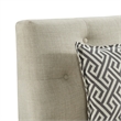Bowery Hill Contemporary Wood Sofa with Seven Pillows in Beige