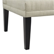 Bowery Hill Contemporary Wood Sofa with Seven Pillows in Beige