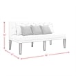 Bowery Hill Contemporary Wood Sofa with Seven Pillows in Beige