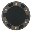 Bowery Hill Modern Wood Gray Finish Round Game Table with Inset Cup Holders