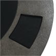 Bowery Hill Modern Wood Gray Finish Round Game Table with Inset Cup Holders
