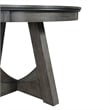 Bowery Hill Modern Wood Gray Finish Round Game Table with Inset Cup Holders