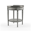 Bowery Hill Transitional Engineered Wood Powder Gray Wood Accent Table