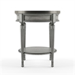Bowery Hill Transitional Engineered Wood Powder Gray Wood Accent Table