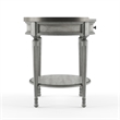 Bowery Hill Transitional Engineered Wood Powder Gray Wood Accent Table