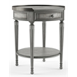 Bowery Hill Transitional Engineered Wood Powder Gray Wood Accent Table