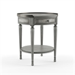 Bowery Hill Transitional Engineered Wood Powder Gray Wood Accent Table