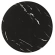 Bowery Hill Transitional Stainless Steel Marble Accent Table in Black and Gold