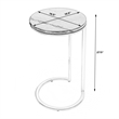 Bowery Hill Transitional Stainless Steel Marble Accent Table in Black and Gold