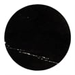 Bowery Hill Transitional Stainless Steel Marble Accent Table in Black and Gold