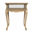 Bowery Hill Traditional Engineered Wood Antique Beige Curio Table