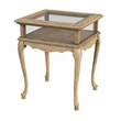 Bowery Hill Traditional Engineered Wood Antique Beige Curio Table