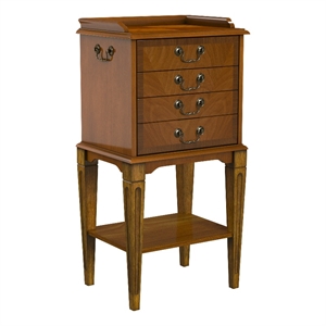 Bowery Hill Traditional styled Wood 4-Drawer Brown Finish Chest