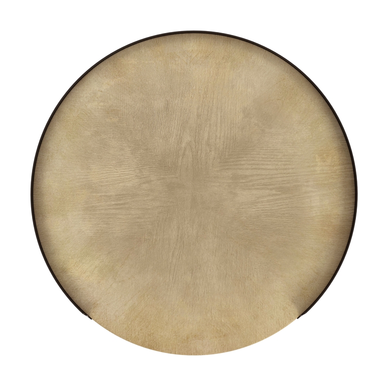 Bowery Hill Traditional Wood Side Table with Storage - Antique Beige