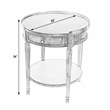 Bowery Hill Traditional Wood Side Table with Storage - Antique Beige