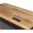 Bowery Hill Executive L-Desk & Return With Solid Wood Plank Top Brown