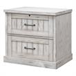 Bowery Hill Farmhouse Wood Lateral File With Locking File Drawer in White
