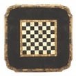 Bowery Hill Traditional Multi-Color Wood Brown Square Pedestal Game Table