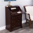 Bowery Hill Wood Cherry Finish Traditional Drop Front Secretary in