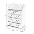 Bowery Hill Wood Cherry Finish Traditional Drop Front Secretary in