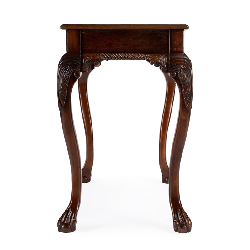Bowery Hill Solid Wood Traditional Writing Desk in Cherry Finish