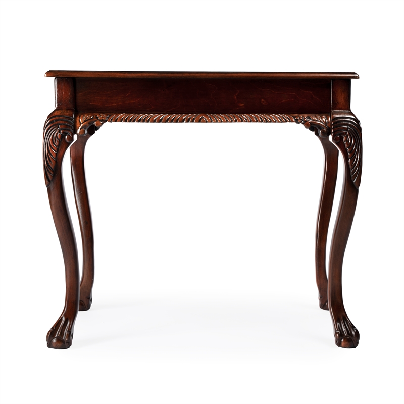 Bowery Hill Solid Wood Traditional Writing Desk in Cherry Finish