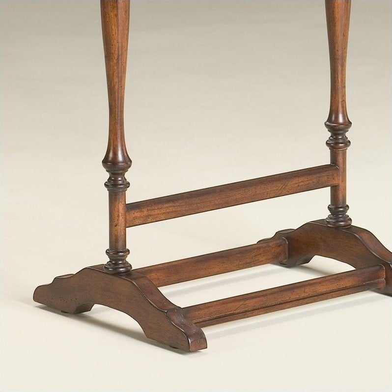 Bowery Hill Modern Solid Wood Valet Stand in Distressed Brown