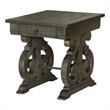Bowery Hill Modern styled Wood End Table in Peppercorn Pine Finish
