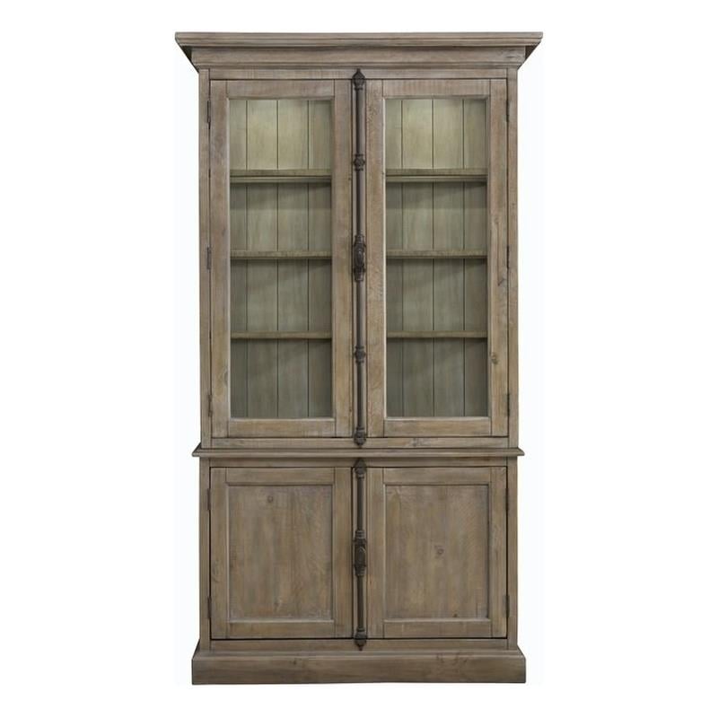 Bowery Hill Traditional Wood Tinley Park China in Gray Finish