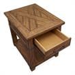 Bowery Hill Farmhouse Wood Brown Finish Rectangular End Table