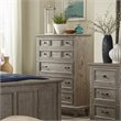 Bowery Hill Modern Wood 5 Drawer Chest in Dovetail Gray Finish