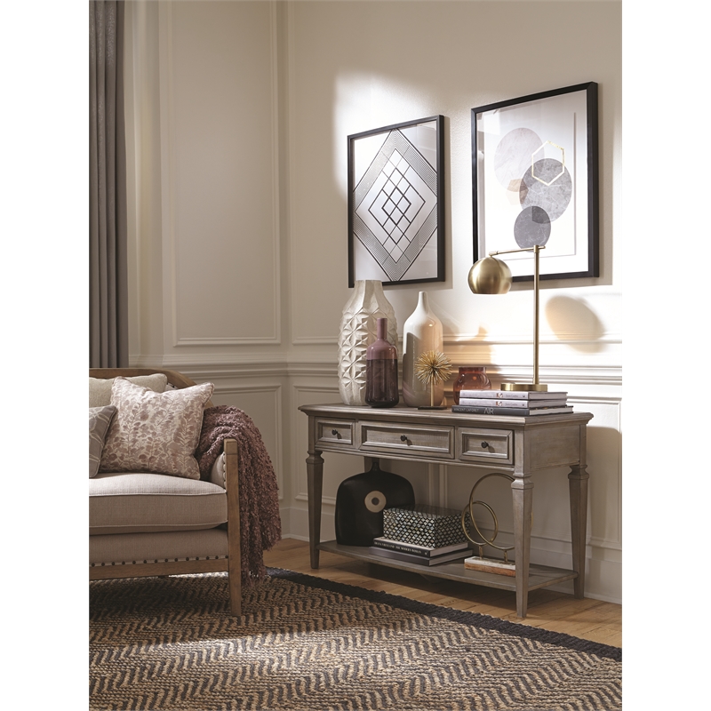 Bowery Hill Traditional Wood Gray Finish Rectangular Sofa Table
