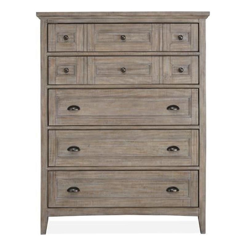 Bowery Hill Traditional styled Wood Drawer Chest in Brown Finish