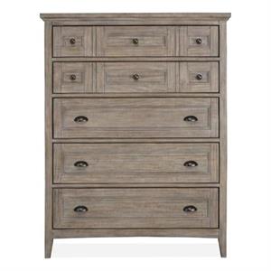 Bowery Hill Traditional styled Wood Drawer Chest in Brown Finish
