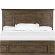 Bowery Hill Wood Traditional Toasted Nutmeg Queen Panel Headboard