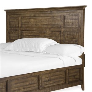 Bowery Hill Wood Traditional Toasted Nutmeg Queen Panel Headboard