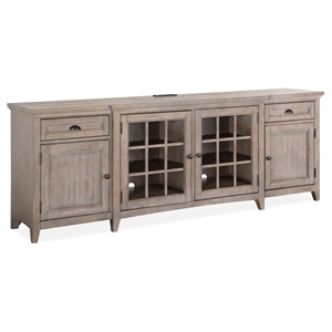 Bowery Hill Modern Wood 90&quot Entertainment Console Dovetail in Gray