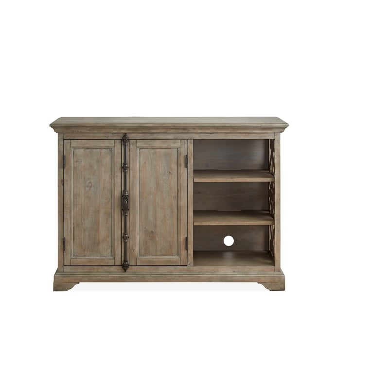 Bowery Hill Traditional Wood Gray Finish Tinley Park Printer Stand