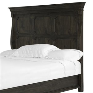 Bowery Hill Wood Espresso Traditional Peppercorn Queen Panel Headboard