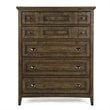 Bowery Hill Modern Wood Relaxed Traditional Toasted Nutmeg 5 Drawer Chest
