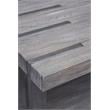Bowery Hill Rustic Wood Top Natural Cocktail Table w/Casters Weathered Gravel