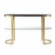 Bowery Hill Contemporary Wood-Metal Console Table in Black-Gold