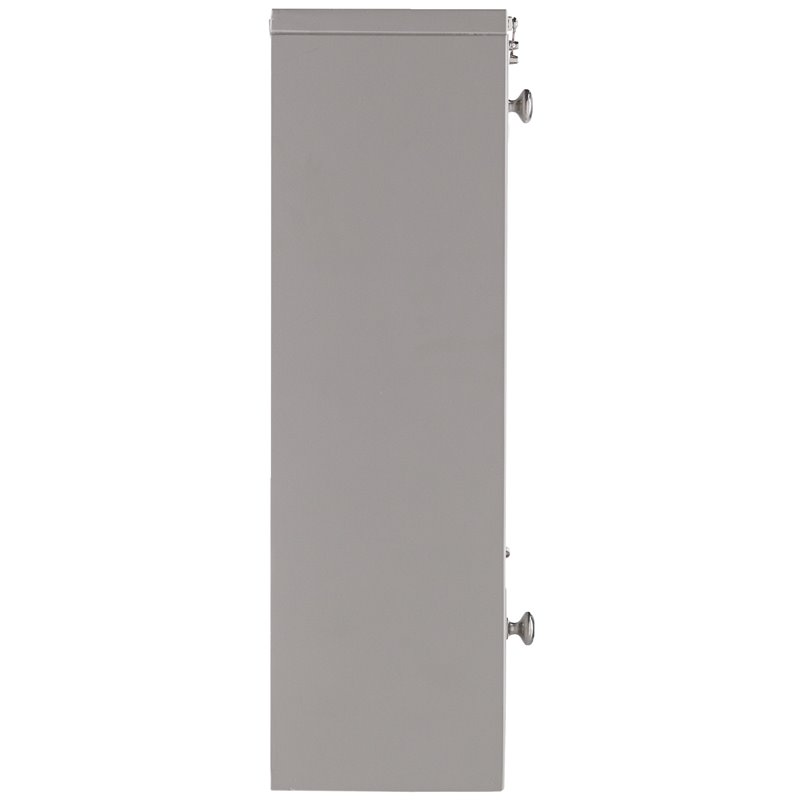 Bowery Hill Modern Wooden Wall Mounted Laptop Desk in Gray Finish