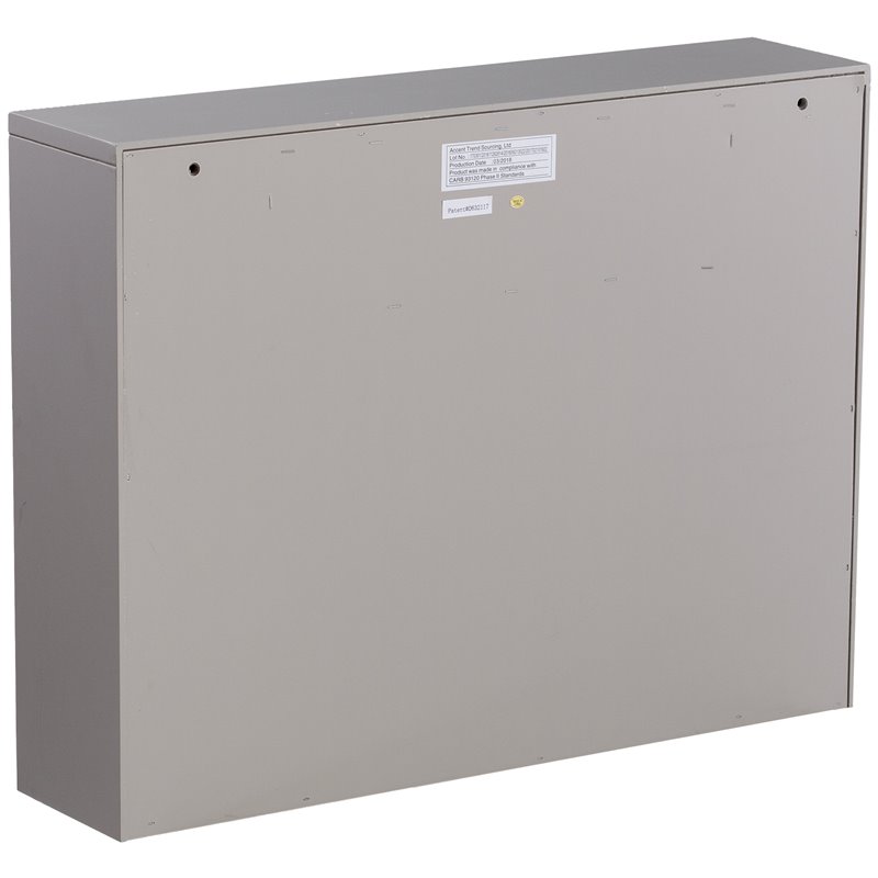 Bowery Hill Modern Wooden Wall Mounted Laptop Desk in Gray Finish