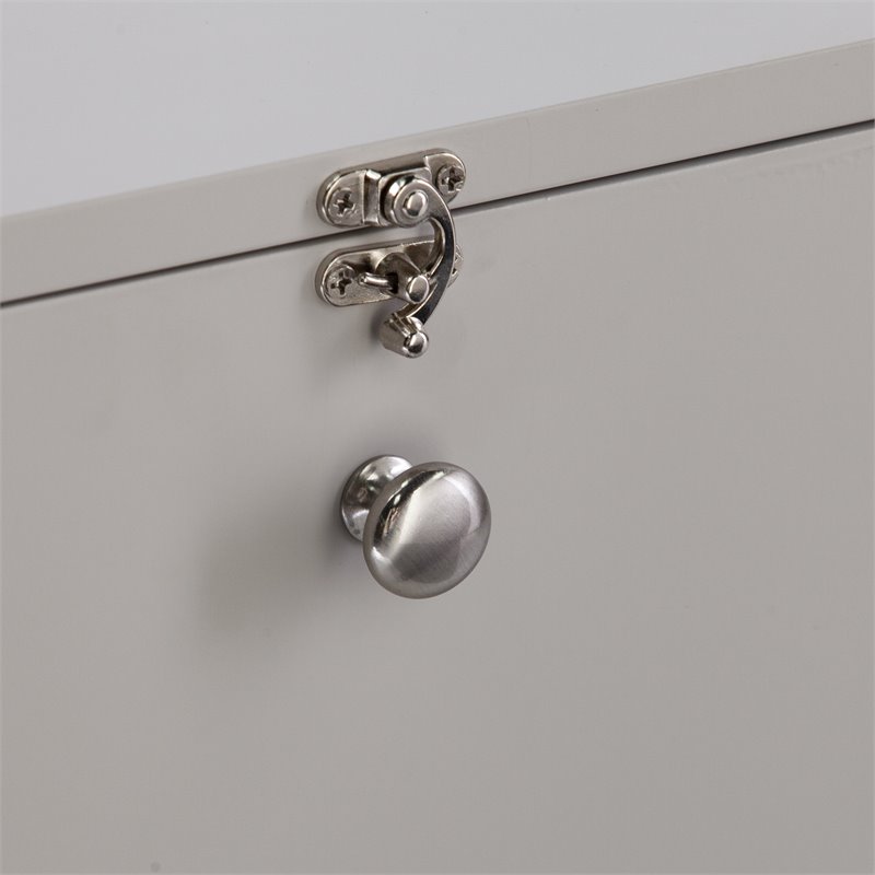 Bowery Hill Modern Wooden Wall Mounted Laptop Desk in Gray Finish