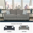 Bowery Hill Modern / Contemporary Fabric Sofa in Gray Finish