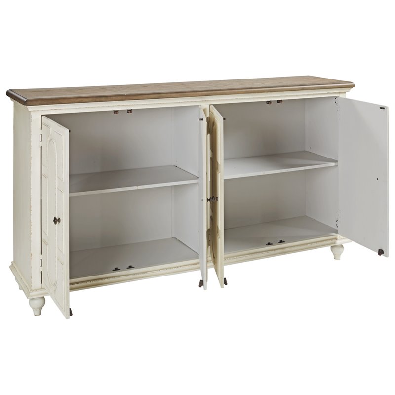 Bowery Hill Modern / Contemporary Wood Off White Accent Cabinet