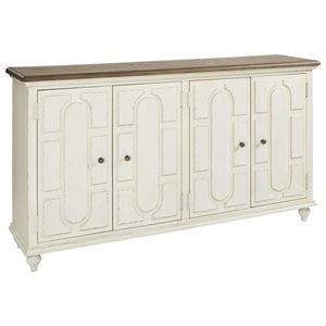 Bowery Hill Modern / Contemporary Wood Off White Accent Cabinet