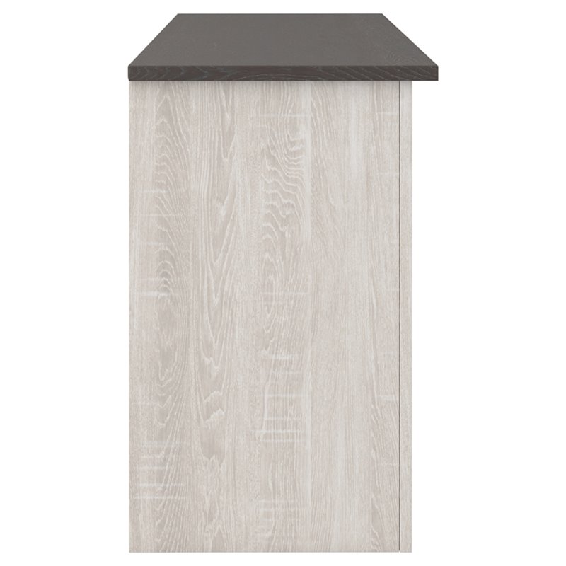 Bowery Hill Modern / Contemporary Glass White Finish 60